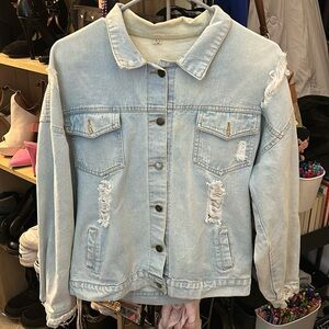 Ripped jean jacket